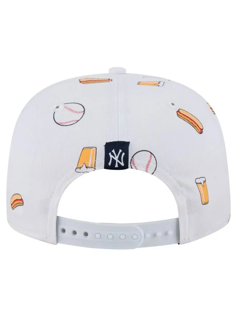 New Era Мужская белая регулируемая кепка с канатом для поддержки команды New York Yankees, размер — изображение 2 из 4, белый
