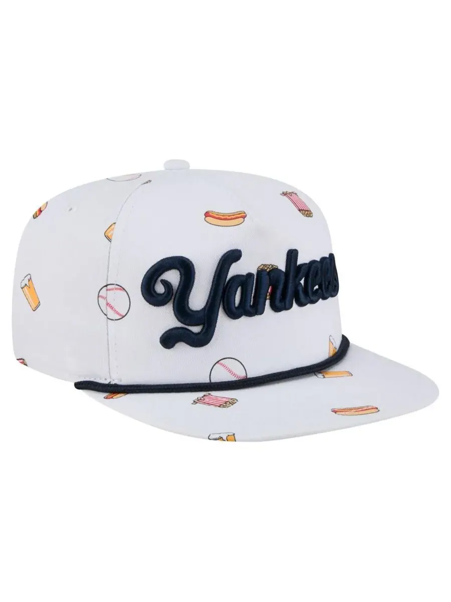 New Era Мужская белая регулируемая кепка с канатом для поддержки команды New York Yankees, размер — изображение 4 из 4, белый