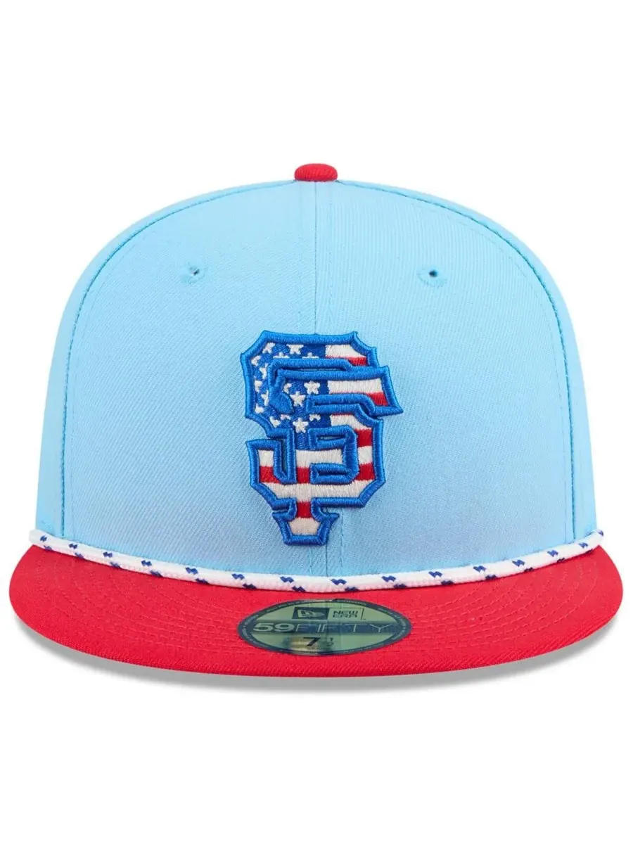New Era Мужская светло-голубая/красная бейсболка San Francisco Giants 2025 Fourth of July 59FIFTY — изображение 4 из 4