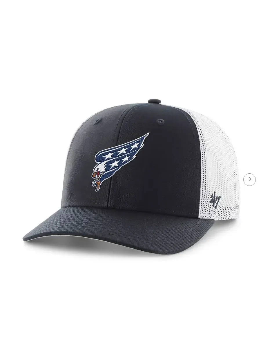 '47 Brand Мужская темно-синяя кепка-тракер с регулируемым размером и логотипом Washington Capitals