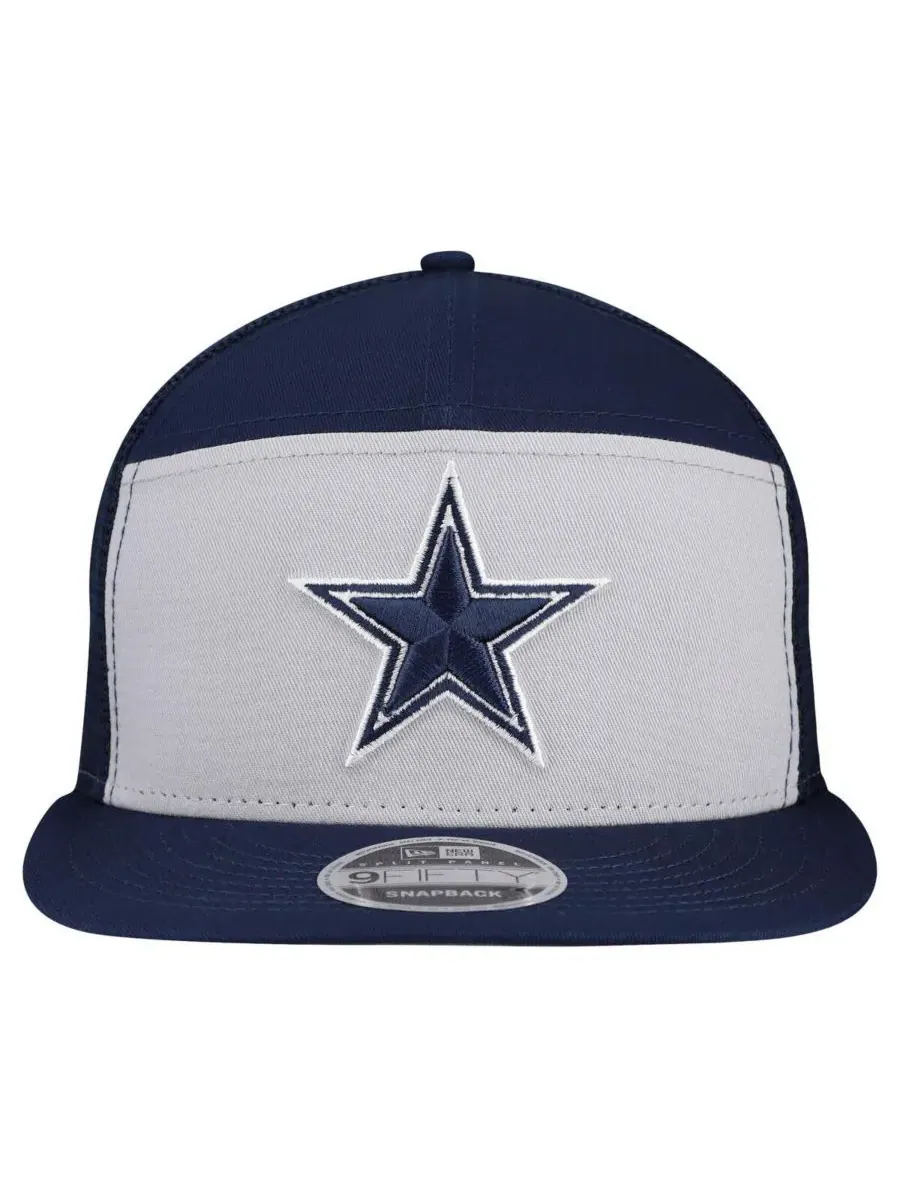 New Era Мужская серо-синяя бейсболка Dallas Cowboys Outdoor Split Panel 9FIFTY Snapback — изображение 3 из 4