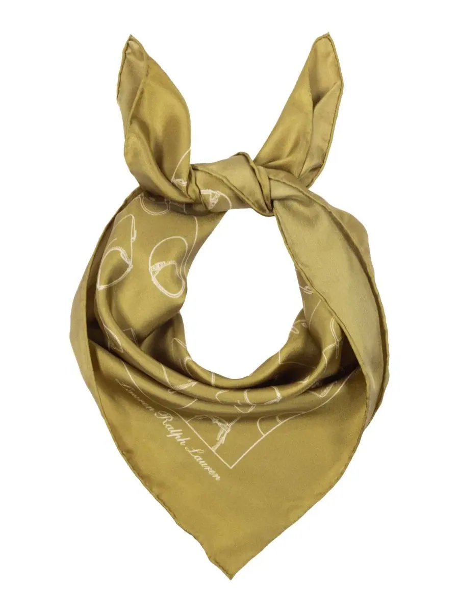 Платок квадратный с принтом Handbag Conversational Square Scarf Lauren Ralph Lauren, Laufren Camel — изображение 2 из 4