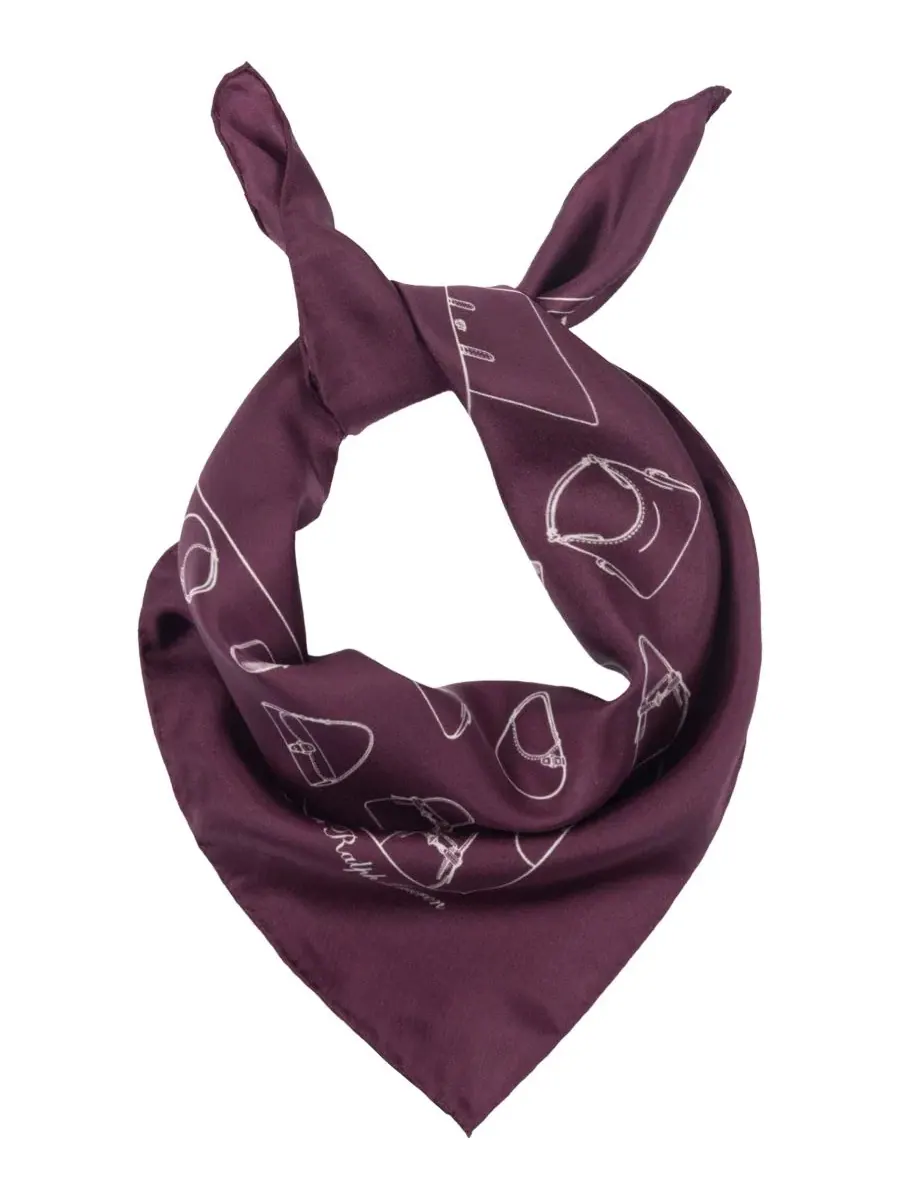 Шелковый платок с принтом Handbag Conversational Small Square Scarf Lauren Ralph Lauren — изображение 2 из 4, красный
