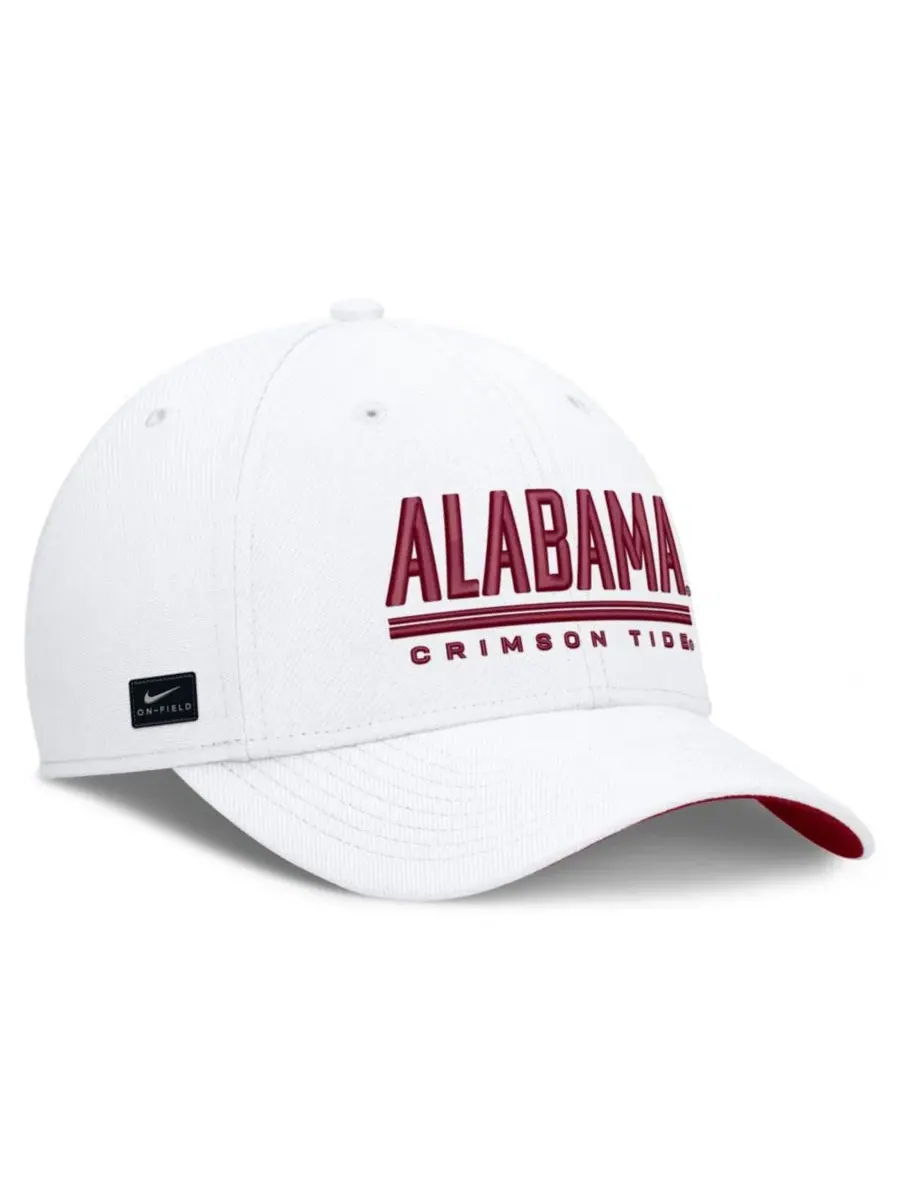 Кепка Nike Alabama Crimson Tide Game Day Rise Swoosh Flex — изображение 3 из 4, белый