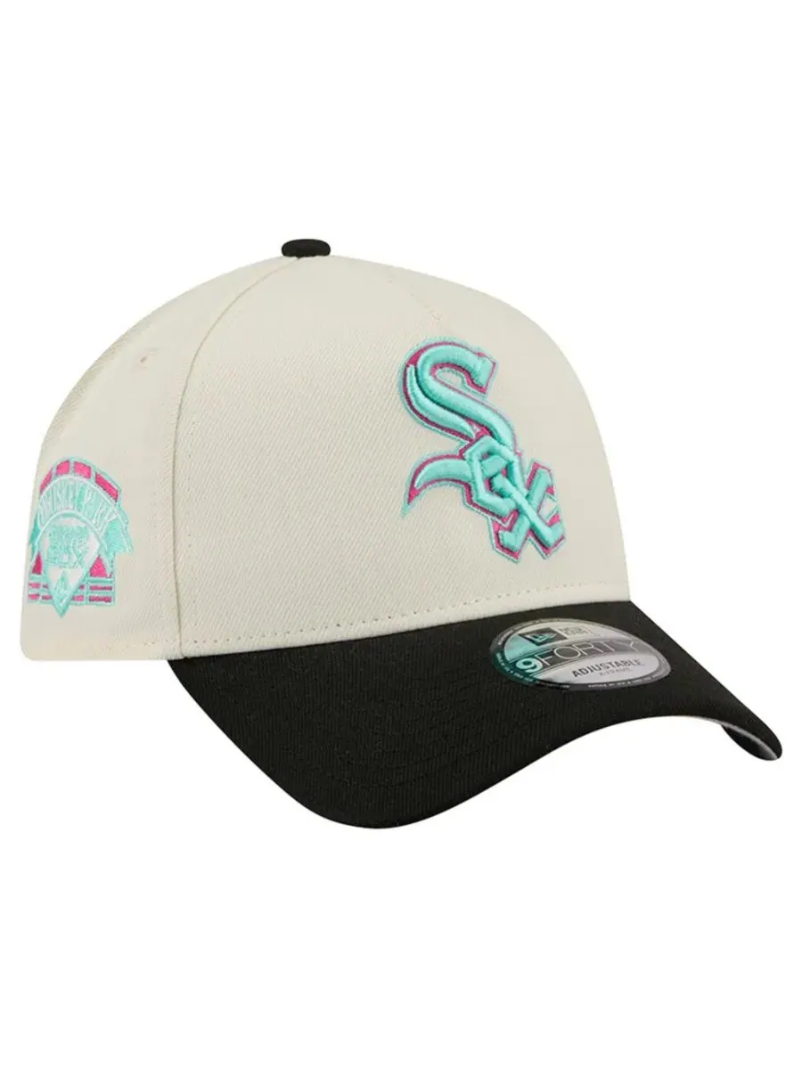 Кепка с вышитым логотипом Chicago White Sox Stadium Chrome 9FORTY A-Frame New Era