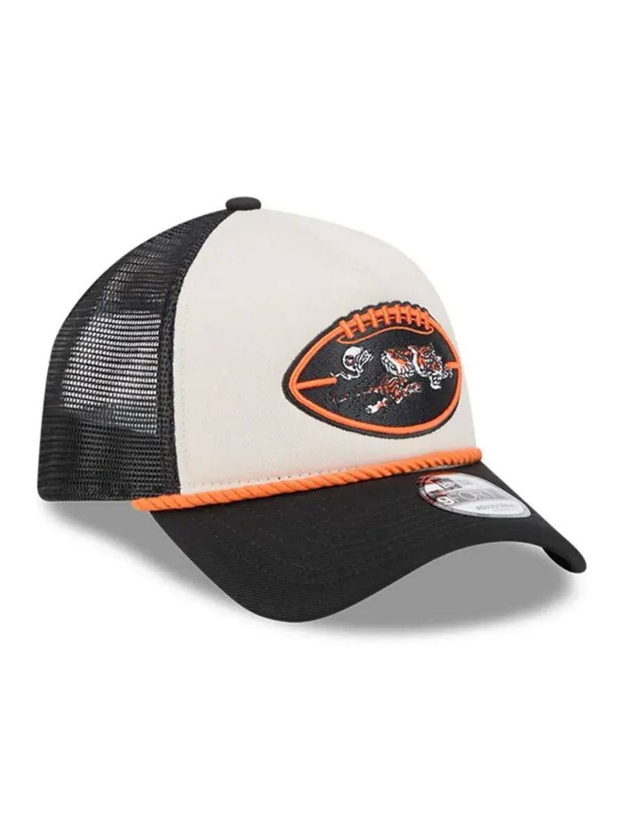 New Era Мужская регулируемая кепка-тракер Cincinnati Bengals 2024 Sideline Historic 9FORTY A-Frame — изображение 4 из 4
