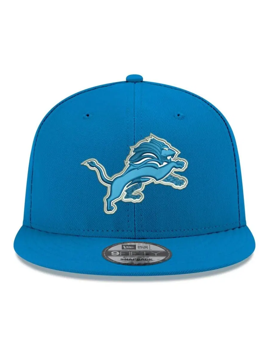 Кепка-снэпбек с высокой тульей, с вышитым логотипом Detroit Lions New Era — изображение 4 из 4, синий