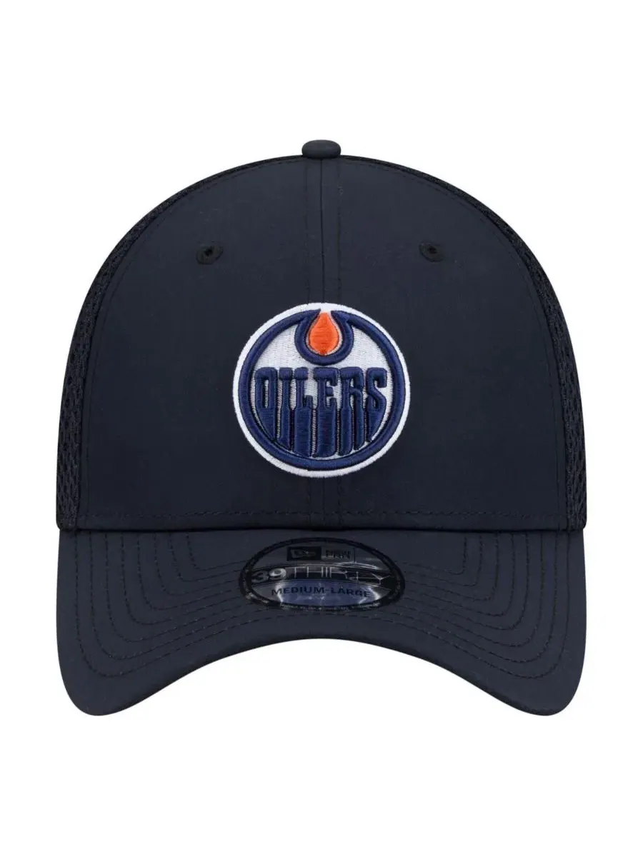 Кепка с вышивкой логотипа Edmonton Oilers New Era — изображение 2 из 5, темно-синий