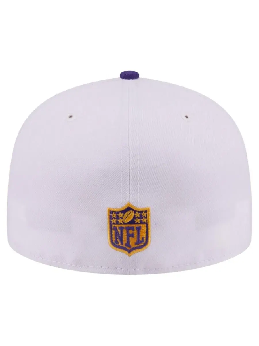 Кепка New Era Minnesota Vikings Retro Swoop 59FIFTY — изображение 4 из 7, белый фиолетовый