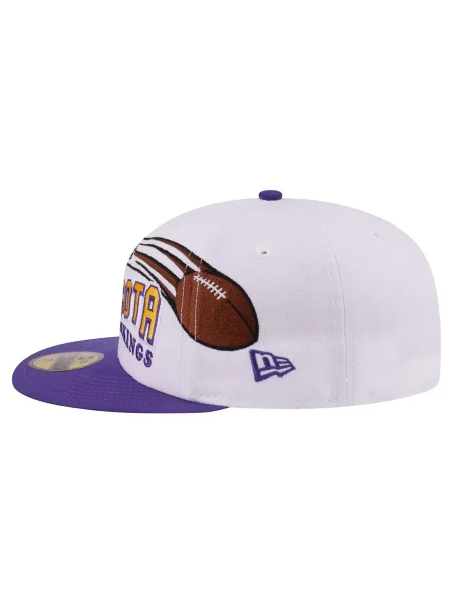 Кепка New Era Minnesota Vikings Retro Swoop 59FIFTY — изображение 7 из 7, белый фиолетовый