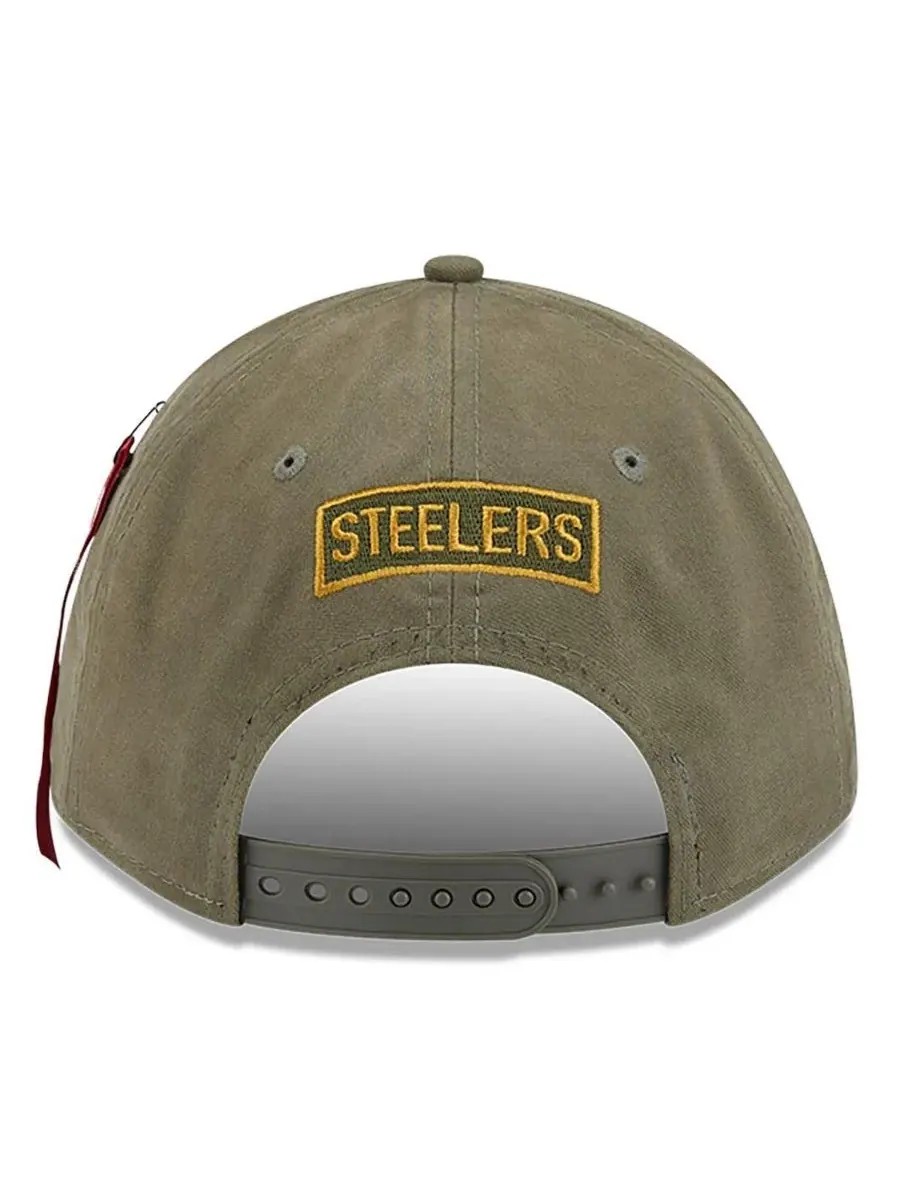 New Era Регулируемая кепка Alpha Men's Industries оливкового цвета с логотипом Pittsburgh Steelers — изображение 2 из 5