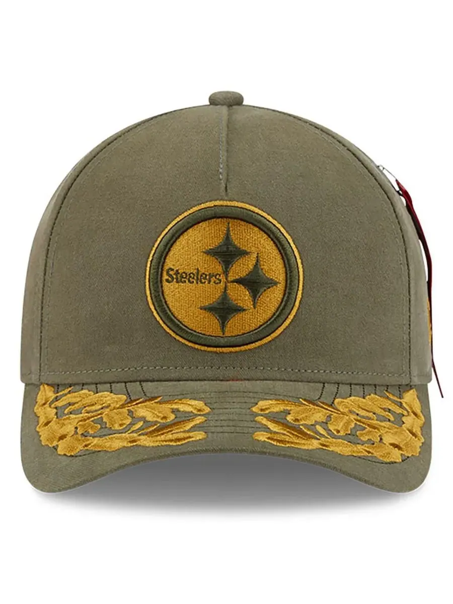 New Era Регулируемая кепка Alpha Men's Industries оливкового цвета с логотипом Pittsburgh Steelers — изображение 5 из 5