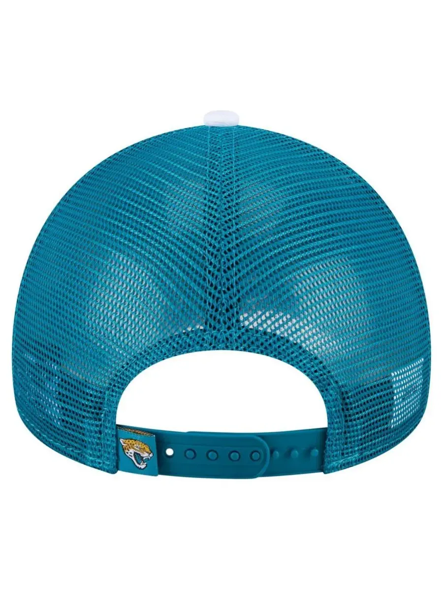 New Era Мужская белая/бирюзовая кепка-тракер Jacksonville Jaguars Color Block 9FORTY A-Frame с — изображение 2 из 4, белый