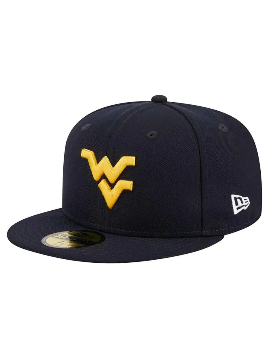 New Era Мужская темно-синяя кепка West Virginia Mountaineers 59FIFTY