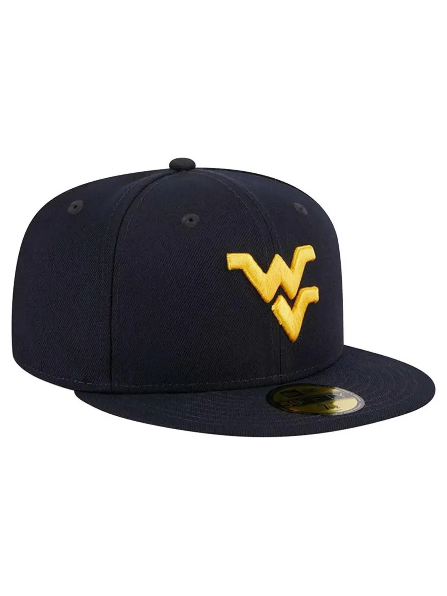 New Era Мужская темно-синяя кепка West Virginia Mountaineers 59FIFTY — изображение 3 из 5, темно-синий