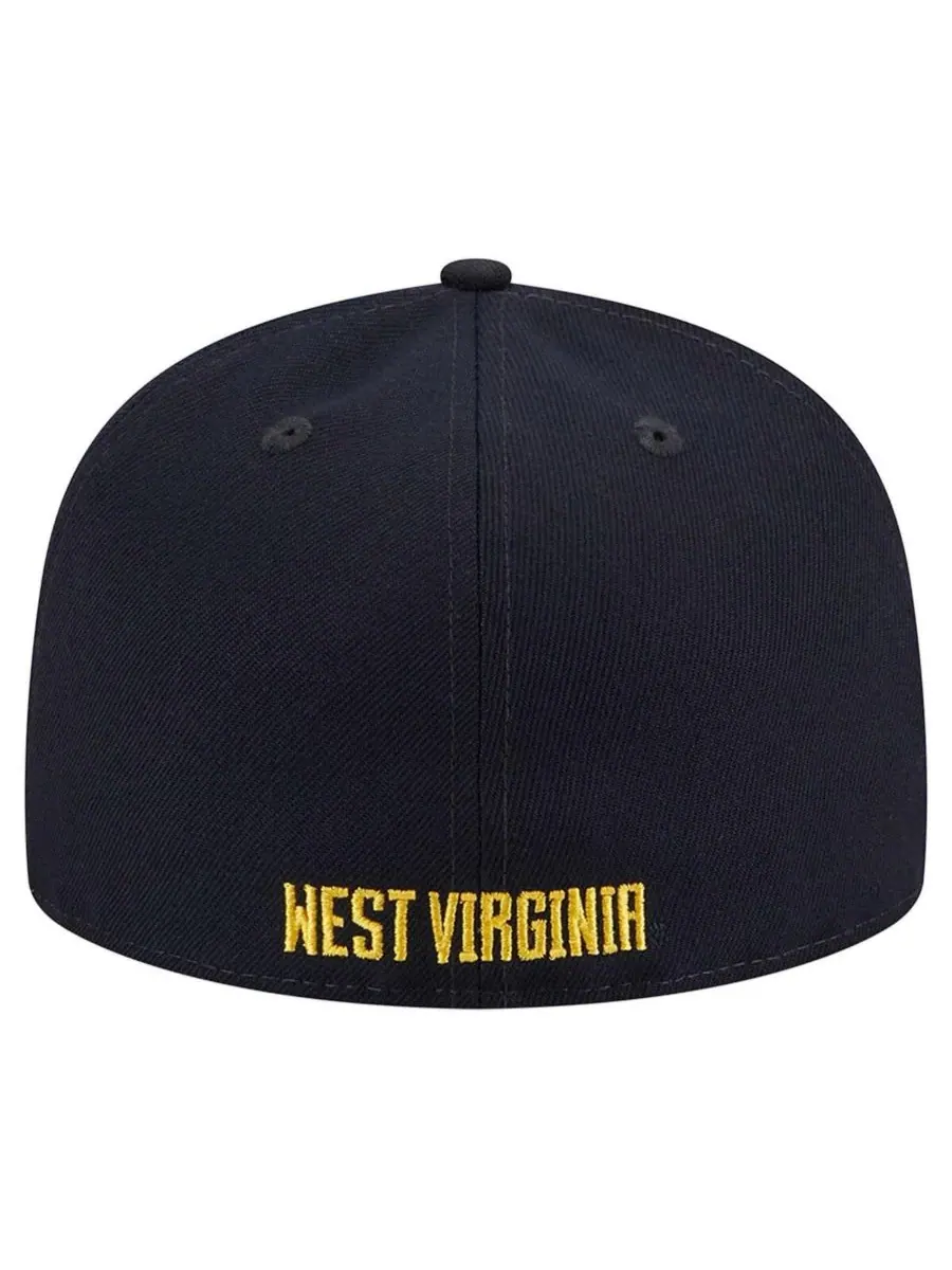 New Era Мужская темно-синяя кепка West Virginia Mountaineers 59FIFTY — изображение 4 из 5, темно-синий