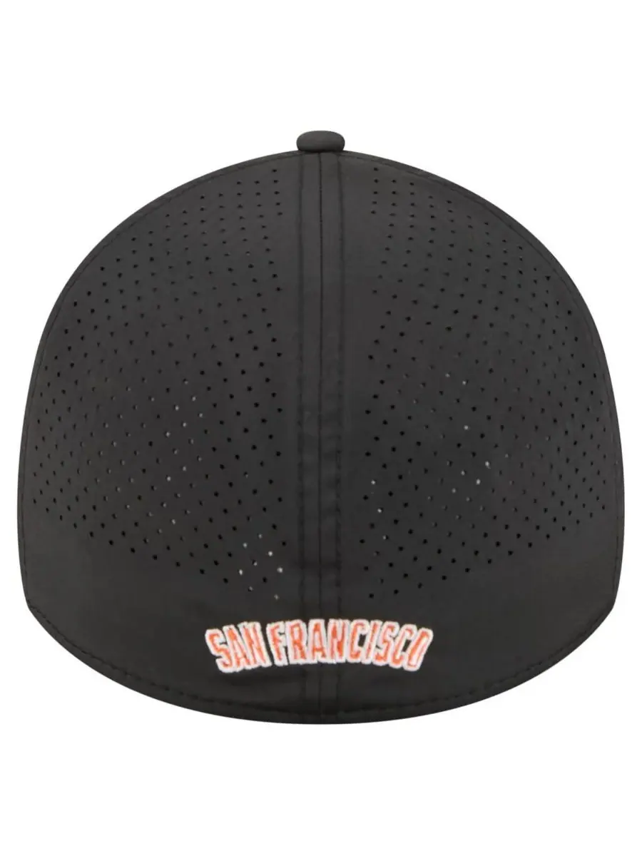 New Era Мужская черная бейсболка San Francisco Giants 39THIRTY A-Frame Perforated Flex Hat — изображение 2 из 5, черный