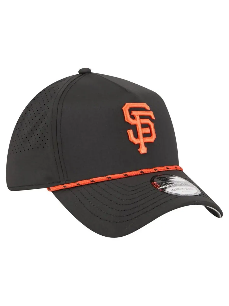 New Era Мужская черная бейсболка San Francisco Giants 39THIRTY A-Frame Perforated Flex Hat — изображение 4 из 5, черный