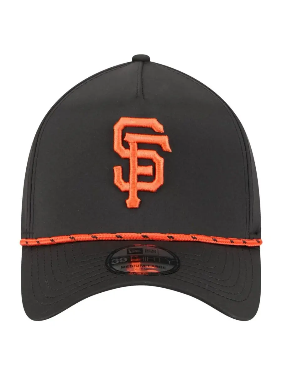 New Era Мужская черная бейсболка San Francisco Giants 39THIRTY A-Frame Perforated Flex Hat — изображение 5 из 5, черный