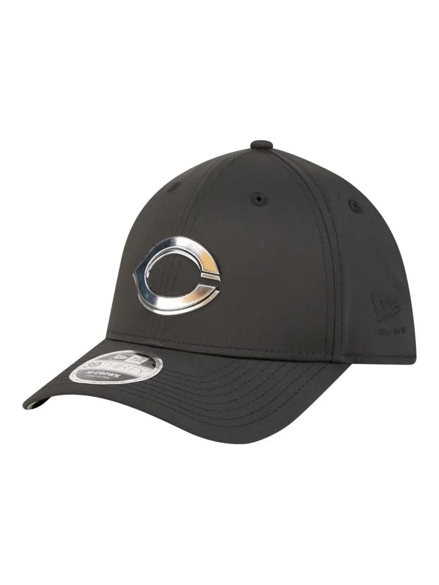 Мужская черная металлическая кепка Cincinnati Reds 39THIRTY M-Crown Flex New Era