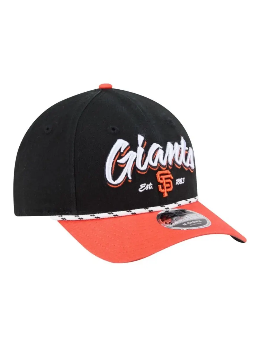 Кепка с вышивкой San Francisco Giants Team Loyal 9FORTY M-Crown New Era — изображение 3 из 7, черный оранжевый