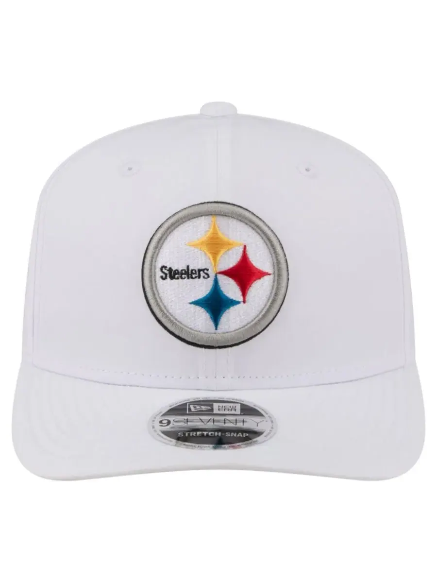 Бейсболка New Era Name Plate 9SEVENTY с вышитым логотипом Pittsburgh Steelers — изображение 2 из 7, белый