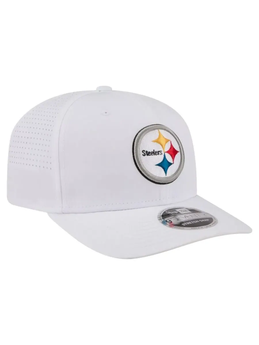 Бейсболка New Era Name Plate 9SEVENTY с вышитым логотипом Pittsburgh Steelers — изображение 3 из 7, белый
