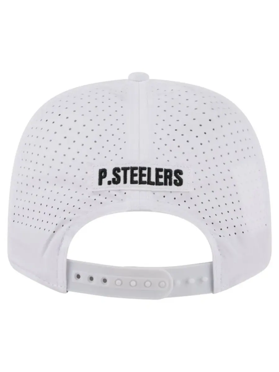 Бейсболка New Era Name Plate 9SEVENTY с вышитым логотипом Pittsburgh Steelers — изображение 4 из 7, белый