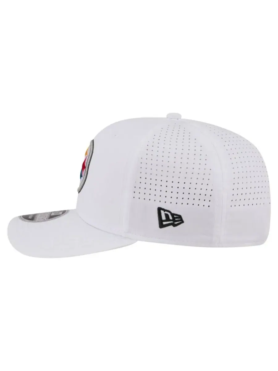 Бейсболка New Era Name Plate 9SEVENTY с вышитым логотипом Pittsburgh Steelers — изображение 6 из 7, белый