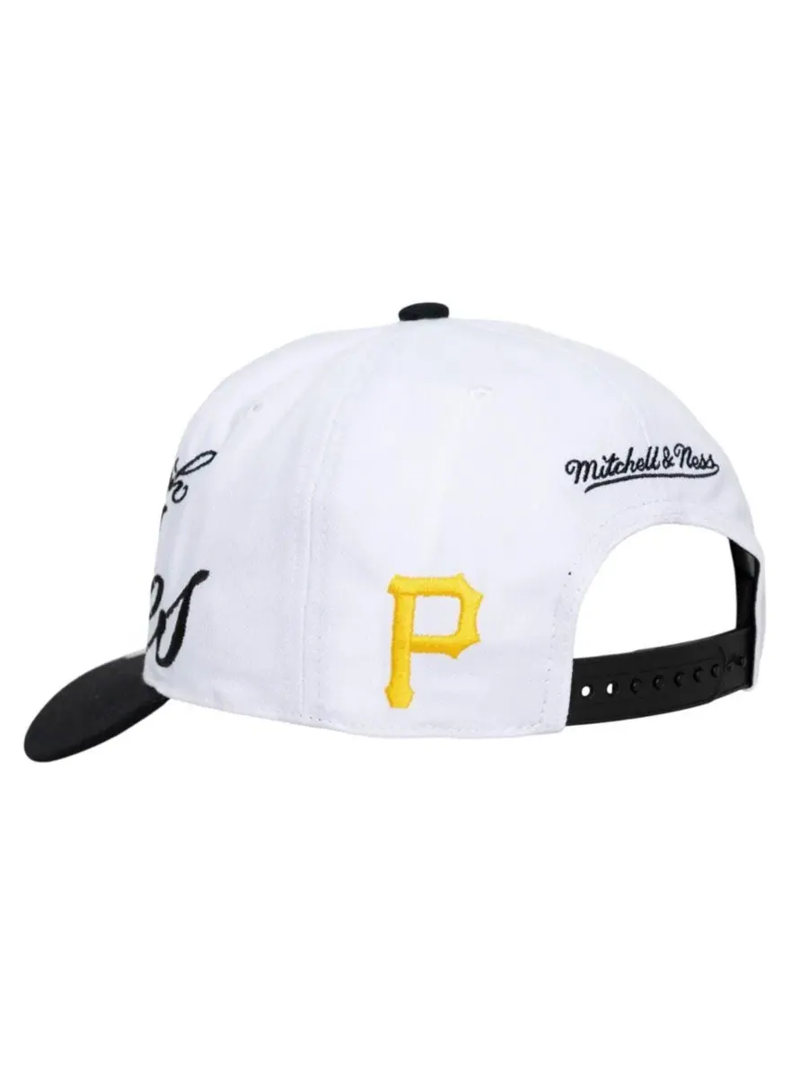 Кепка с вышивкой Script Pro Crown Mitchell & Ness — изображение 4 из 5, белый черный