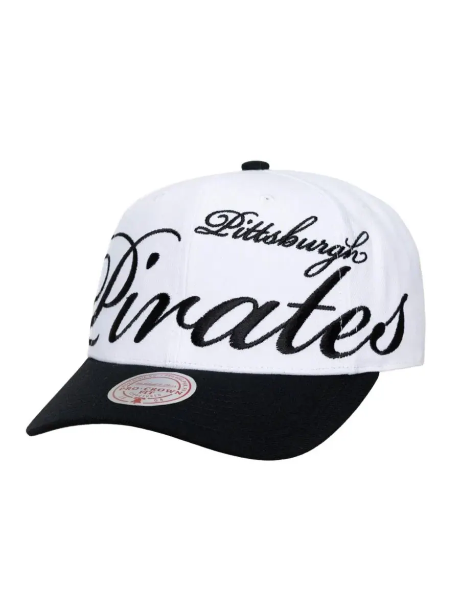 Кепка с вышивкой Script Pro Crown Mitchell & Ness — изображение 5 из 5, белый черный