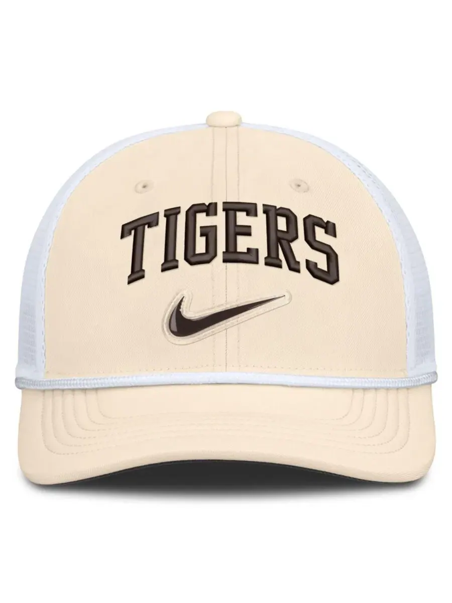 Кепка Nike Rise Dri-FIT Trucker с вышивкой Detroit Tigers — изображение 2 из 4, натуральный белый