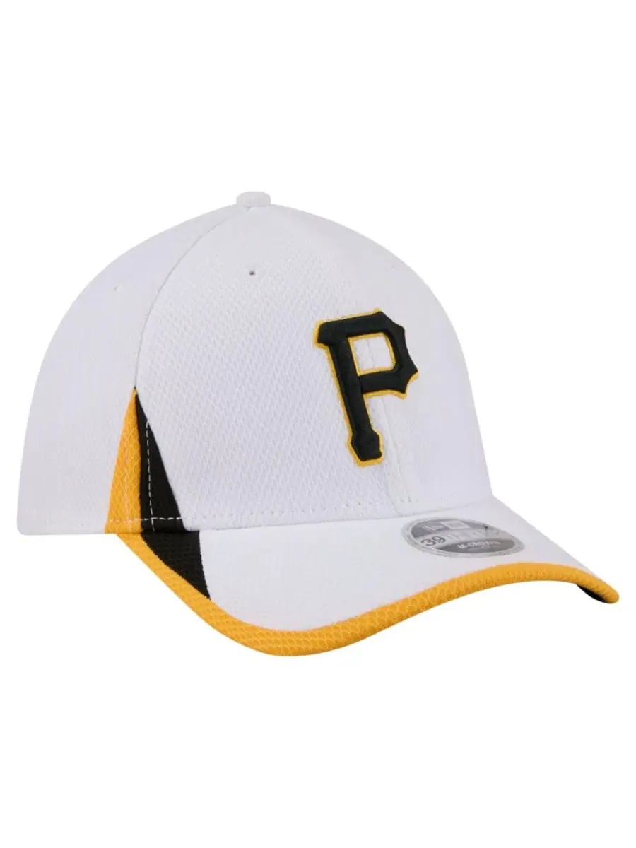Бейсболка New Era 39THIRTY с вышивкой Pittsburgh Pirates — изображение 2 из 5, белый