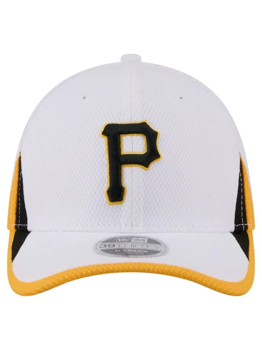 Бейсболка New Era 39THIRTY с вышивкой Pittsburgh Pirates — изображение 4 из 5, белый