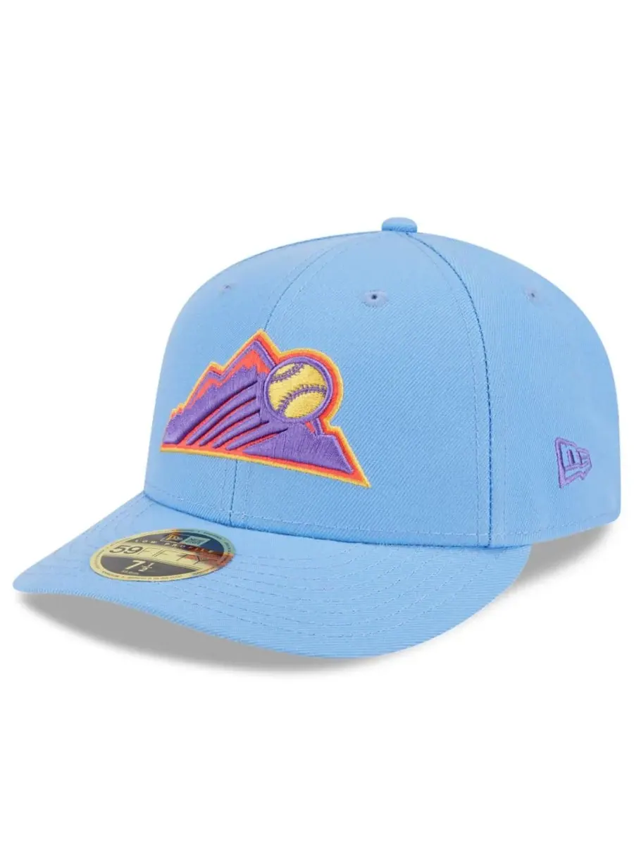 New Era Мужская светло-голубая кепка Colorado Rockies 2025 City Connect Low Profile 59FIFTY Fitted