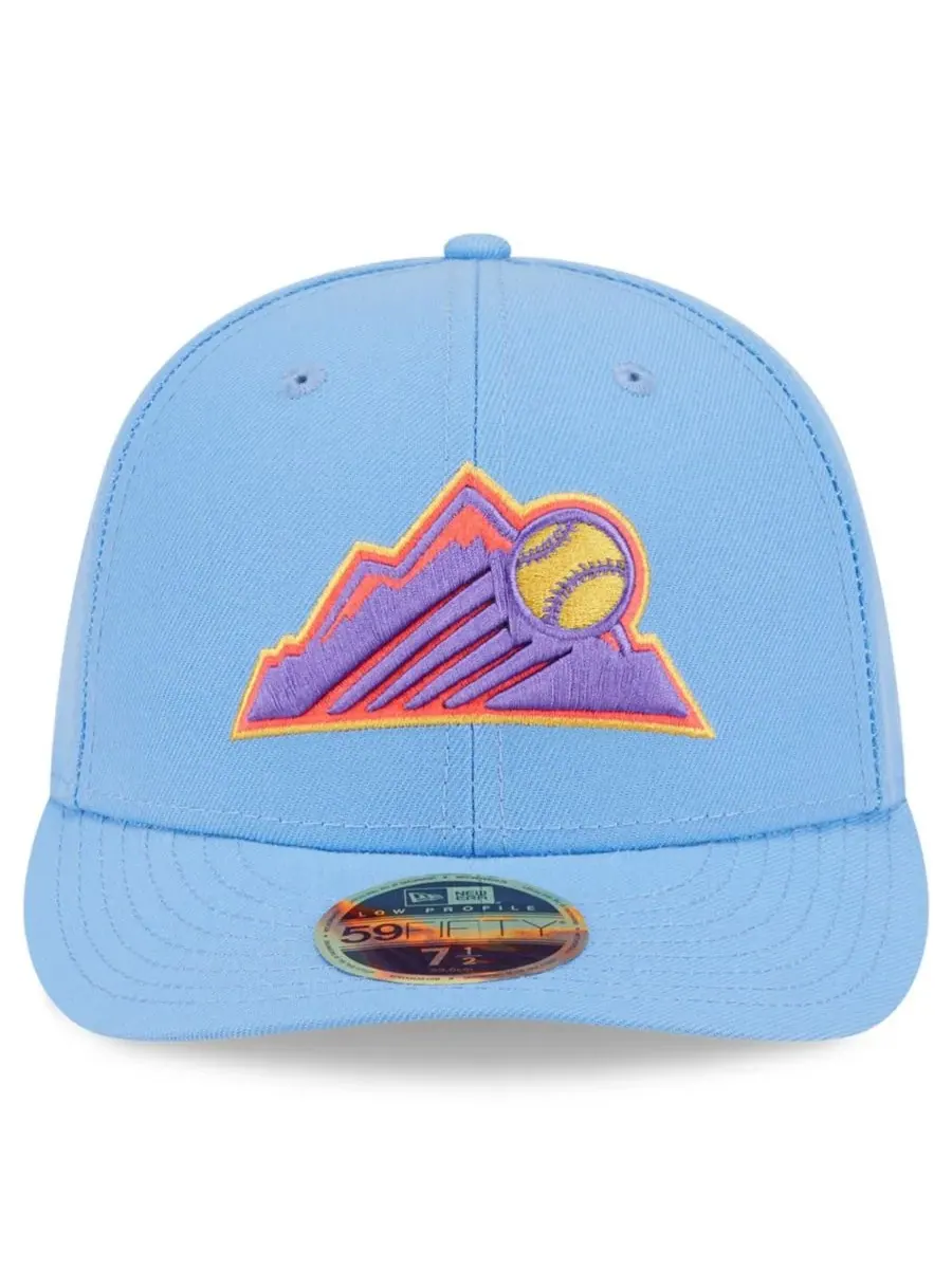 New Era Мужская светло-голубая кепка Colorado Rockies 2025 City Connect Low Profile 59FIFTY Fitted — изображение 2 из 5