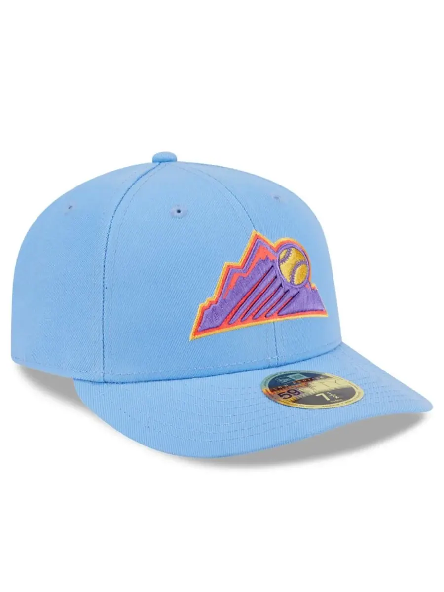 New Era Мужская светло-голубая кепка Colorado Rockies 2025 City Connect Low Profile 59FIFTY Fitted — изображение 3 из 5