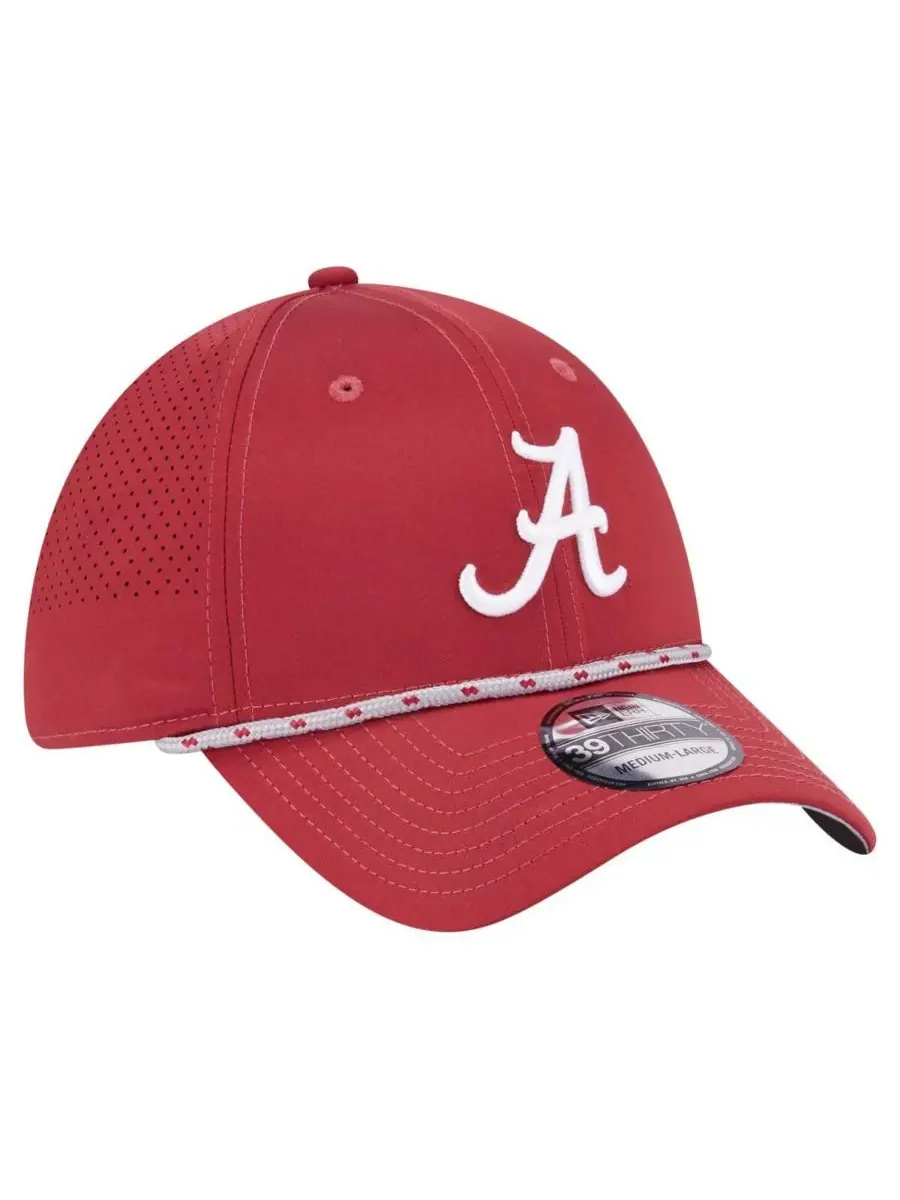New Era Мужская кепка Crimson Alabama Crimson Tide Rope 39THIRTY Flex Hat — изображение 3 из 4, красный
