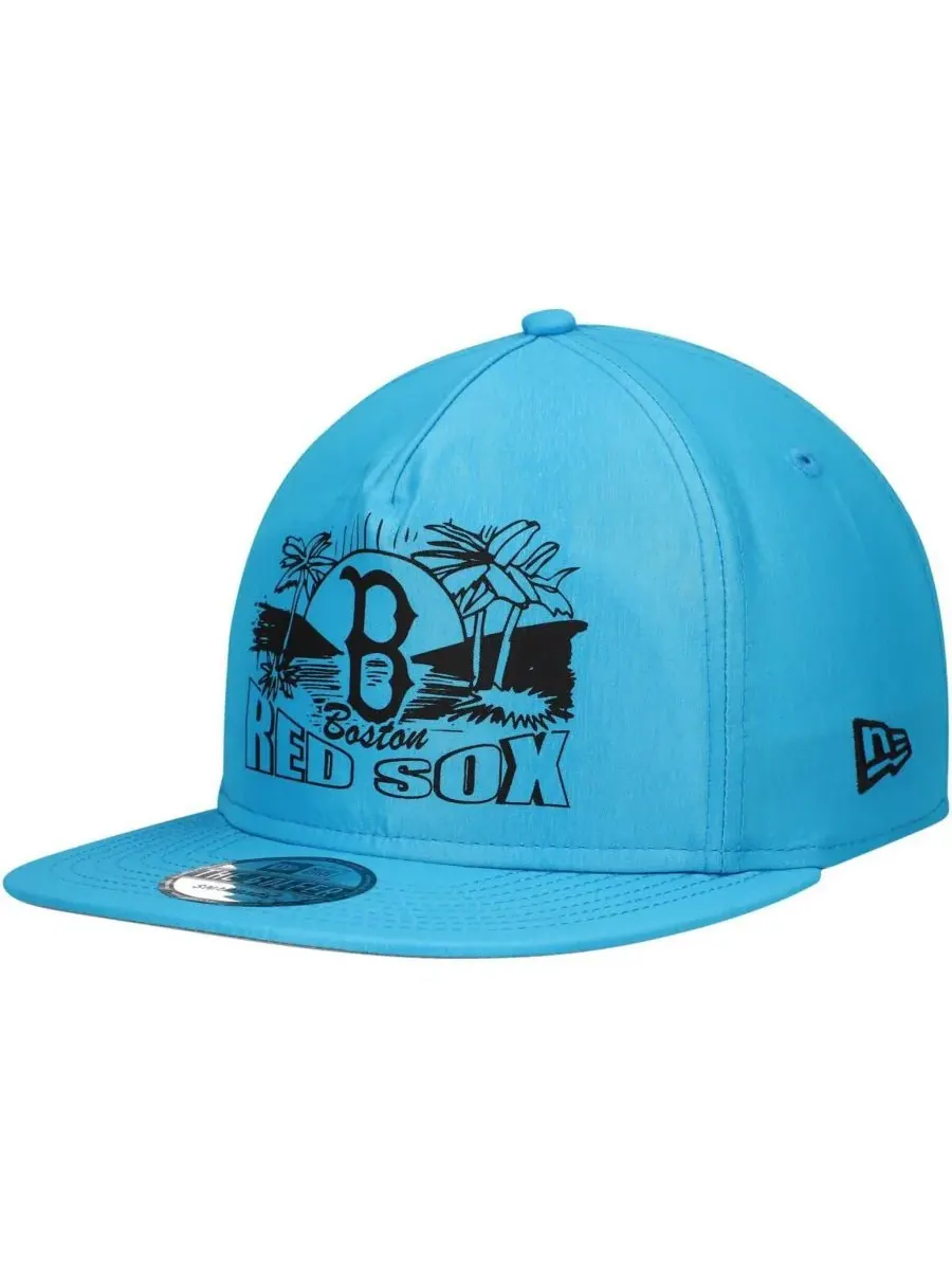 New Era Мужская синяя неоновая кепка-бейсболка Boston Red Sox с регулируемой застежкой