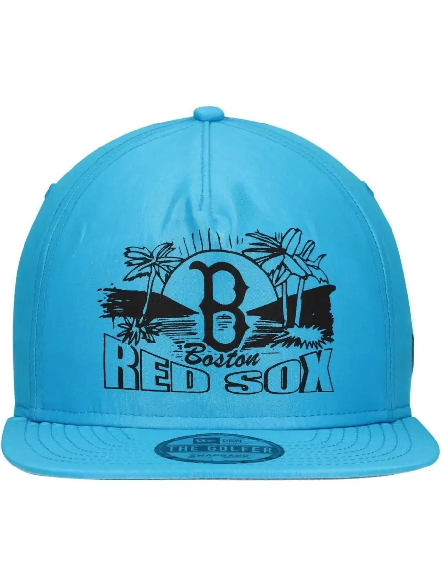 New Era Мужская синяя неоновая кепка-бейсболка Boston Red Sox с регулируемой застежкой — изображение 2 из 4, синий