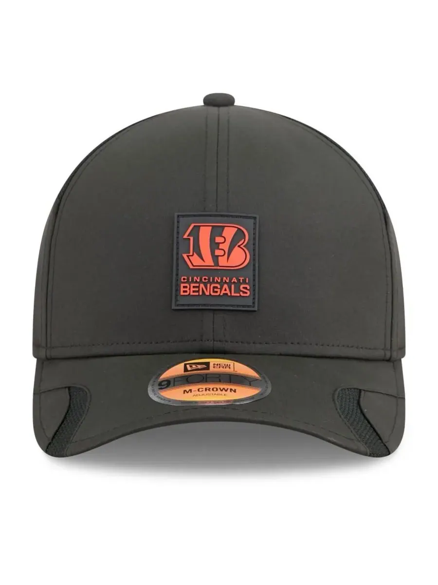 New Era Мужская черная регулируемая бейсболка Cincinnati Bengals 2025 Sideline M-Crown 9FORTY — изображение 5 из 5, черный