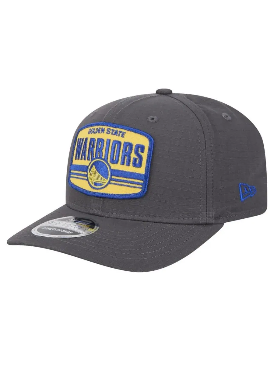 New Era Мужская регулируемая кепка Golden State Warriors Team Elevated Patch 9SEVENTY графитового