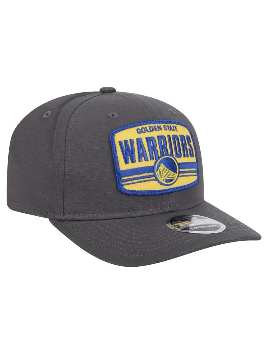 New Era Мужская регулируемая кепка Golden State Warriors Team Elevated Patch 9SEVENTY графитового — изображение 3 из 5, серый