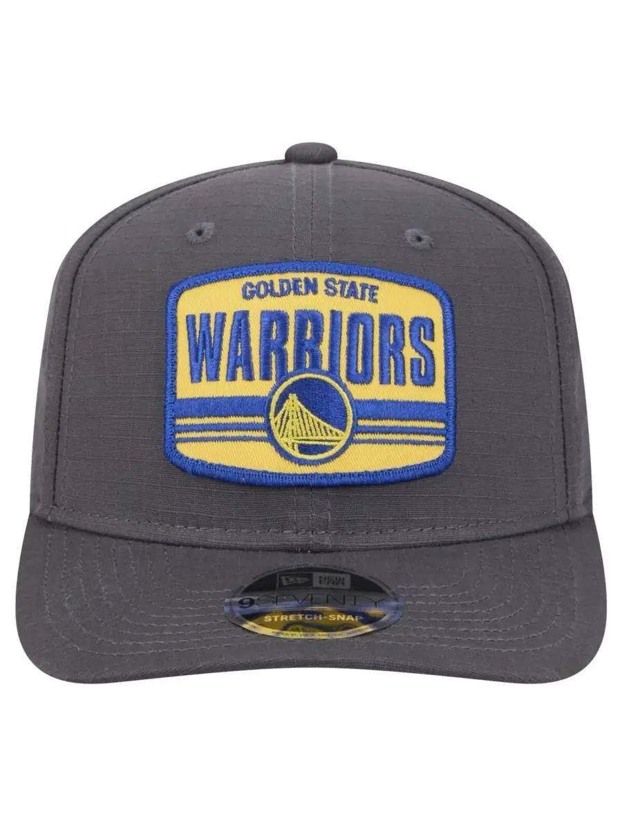 New Era Мужская регулируемая кепка Golden State Warriors Team Elevated Patch 9SEVENTY графитового — изображение 4 из 5, серый