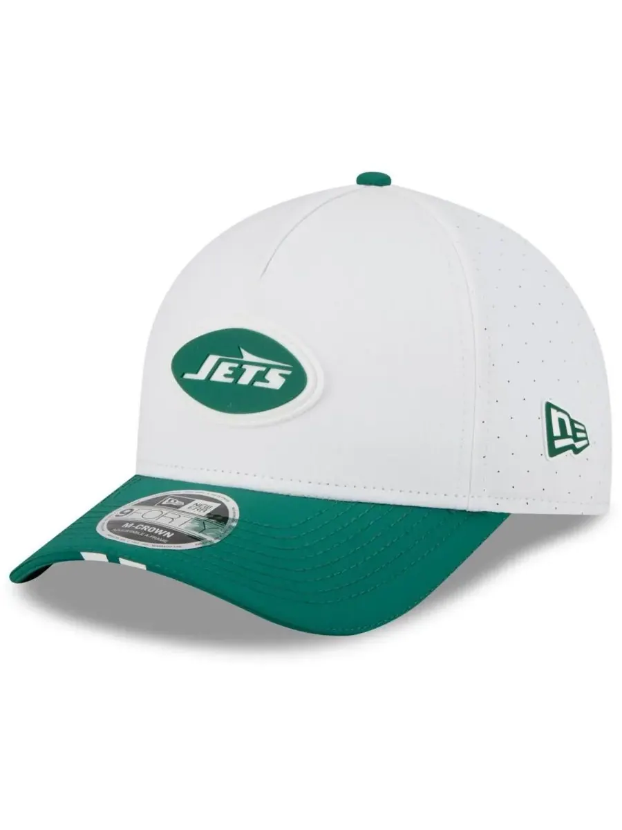 New Era Детская бейсболка Big Boys and Girls White/Green New York Jets 2025 NFL Training Camp