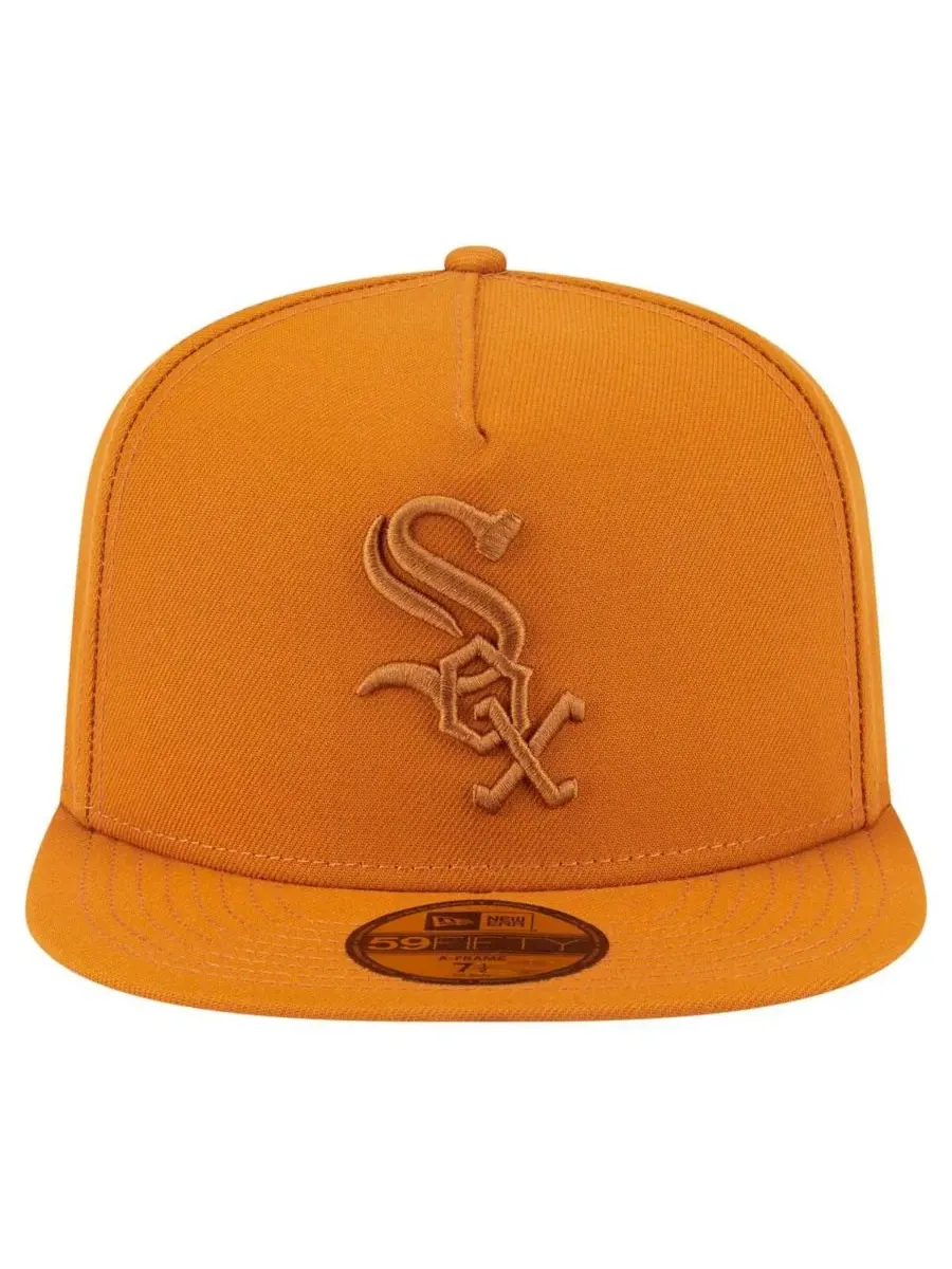 New Era Мужская оранжевая бейсболка Chicago White Sox Color Pack A-Frame 59FIFTY Fitted Hat — изображение 2 из 5, оранжевый