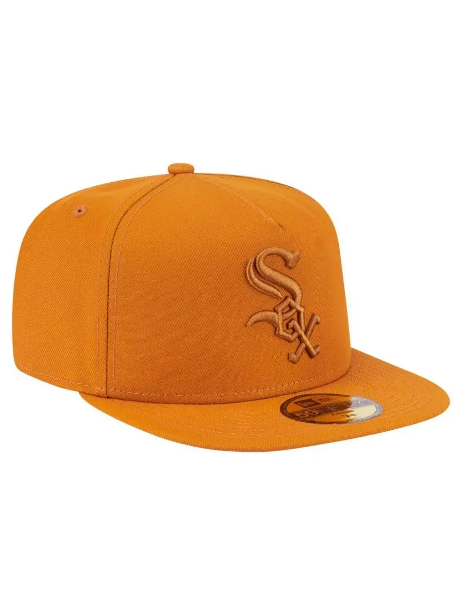 New Era Мужская оранжевая бейсболка Chicago White Sox Color Pack A-Frame 59FIFTY Fitted Hat — изображение 3 из 5, оранжевый