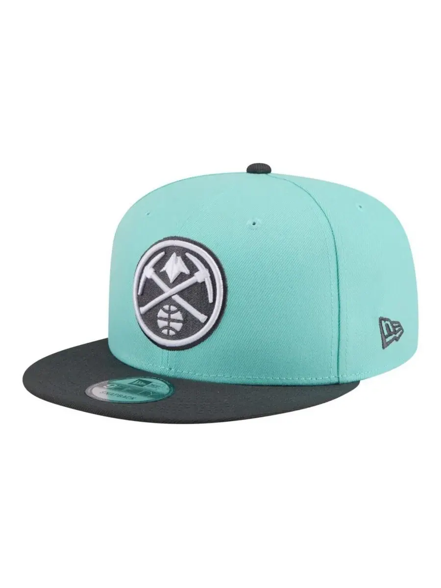 Мужская двухцветная кепка Denver Nuggets цвета бирюзовый/угольный 9FIFTY с регулируемой застежкой