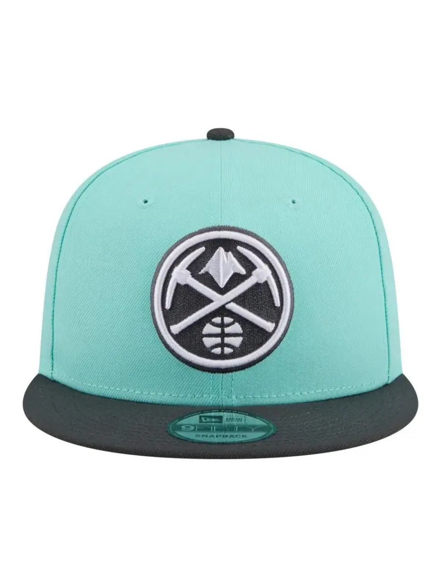 Мужская двухцветная кепка Denver Nuggets цвета бирюзовый/угольный 9FIFTY с регулируемой застежкой — изображение 2 из 5