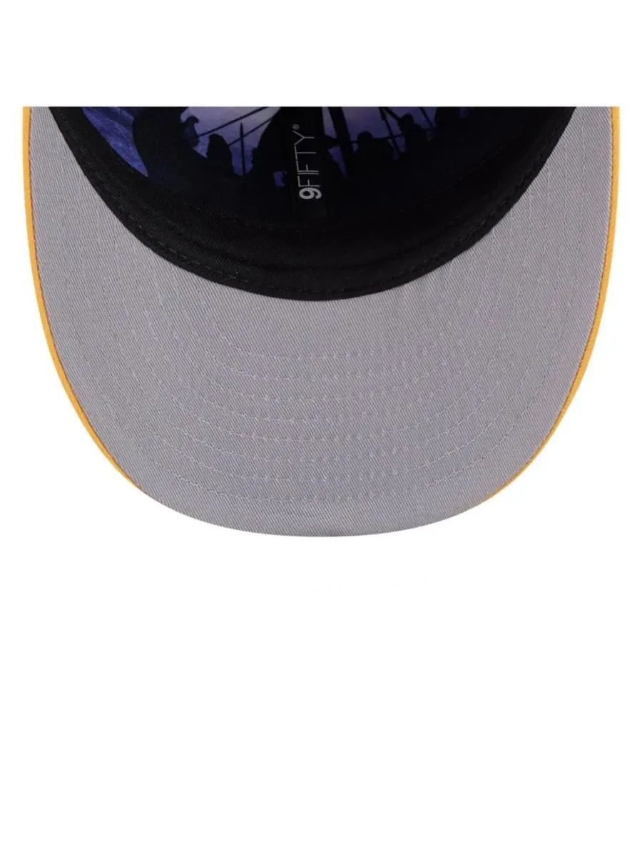 Кепка-снэпбек New Era Minnesota Vikings 2026 NFL Draft On Stage Pre-Curved 9FIFTY — изображение 5 из 5, фиолетовый золотистый